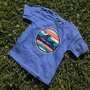 Stay Salty Clearwater Beach Surf Style Florida Waves Blue Graphic Tee Boys 10/12